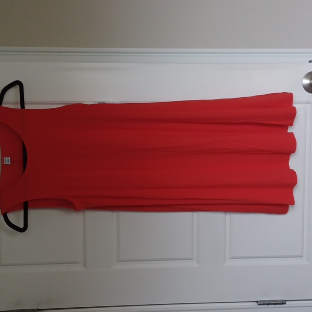 Old navy sleeveless orange swing dress, Small